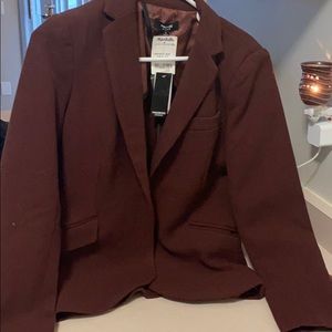 Maroon winter or fall blazer with pads